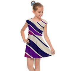 Angles Design Pattern Retro Kids  Cap Sleeve Dress