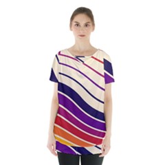 Angles Design Pattern Retro Skirt Hem Sports Top