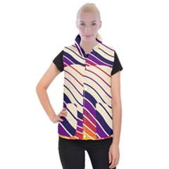 Angles Design Pattern Retro Women s Button Up Vest