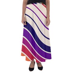 Angles Design Pattern Retro Flared Maxi Skirt