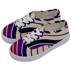 Angles Design Pattern Retro Kids  Classic Low Top Sneakers