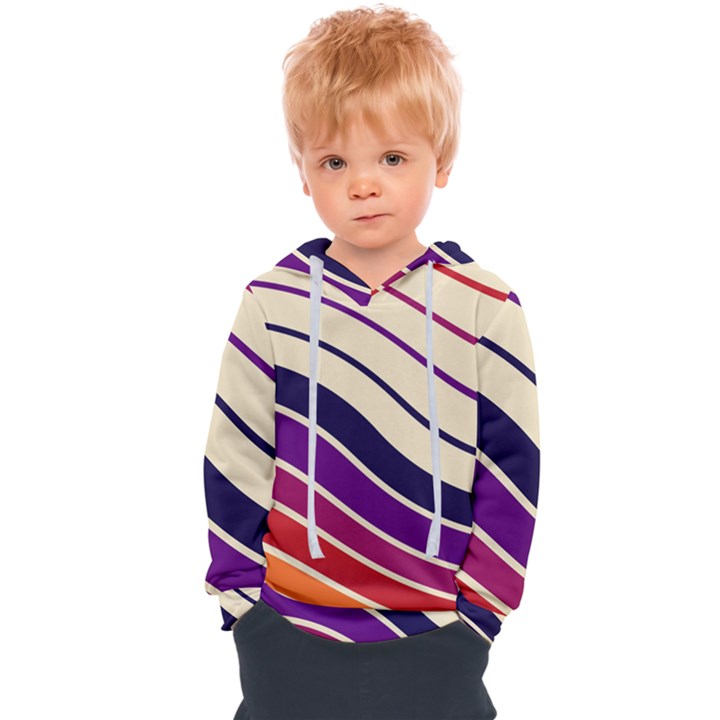 Angles Design Pattern Retro Kids  Overhead Hoodie