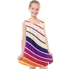 Angles Design Pattern Retro Kids  Cross Back Dress