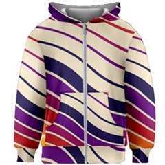 Angles Design Pattern Retro Kids  Zipper Hoodie Without Drawstring