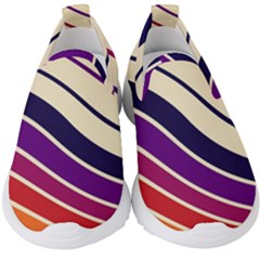 Angles Design Pattern Retro Kids  Slip On Sneakers