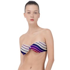 Angles Design Pattern Retro Classic Bandeau Bikini Top 