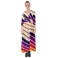 Angles Design Pattern Retro Button Up Maxi Dress by Maspions