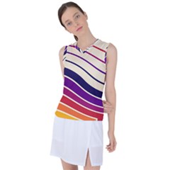 Angles Design Pattern Retro Women s Sleeveless Sports Top