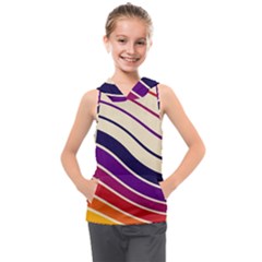 Angles Design Pattern Retro Kids  Sleeveless Hoodie