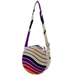 Angles Design Pattern Retro Crossbody Circle Bag