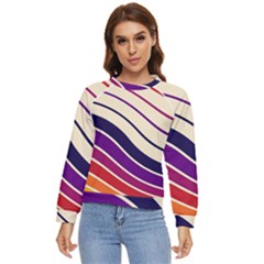 Angles Design Pattern Retro Women s Long Sleeve Raglan T-shirt