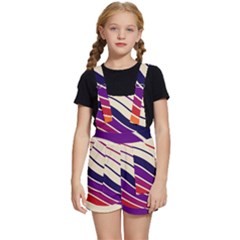 Angles Design Pattern Retro Kids  Short Overalls