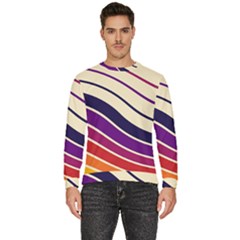 Angles Design Pattern Retro Men s Fleece Sweatshirt