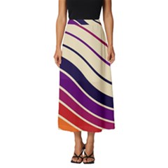 Angles Design Pattern Retro Classic Midi Chiffon Skirt