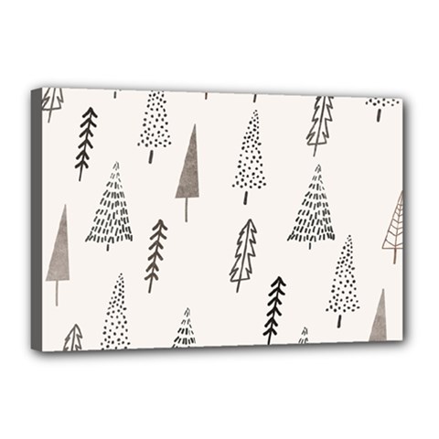 Christmas Tree Trees Nature Canvas 18  X 12  (stretched) by Maspions