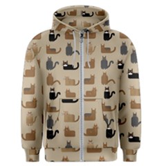 Cat Pattern Texture Animal Men s Zipper Hoodie