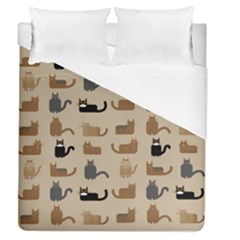 Cat Pattern Texture Animal Duvet Cover (queen Size)