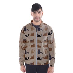 Cat Pattern Texture Animal Men s Windbreaker