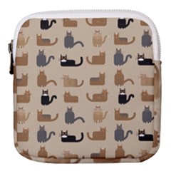 Cat Pattern Texture Animal Mini Square Pouch