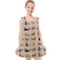 Cat Pattern Texture Animal Kids  Cross Back Dress View1