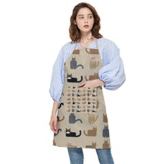 Cat Pattern Texture Animal Pocket Apron