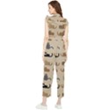 Cat Pattern Texture Animal Women s Frill Top Chiffon Jumpsuit View2