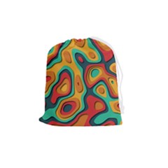 Paper Cut Abstract Pattern Drawstring Pouch (medium)