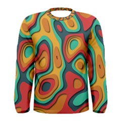 Paper Cut Abstract Pattern Men s Long Sleeve T-shirt