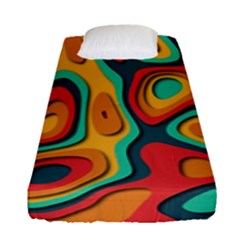 Paper Cut Abstract Pattern Fitted Sheet (single Size)