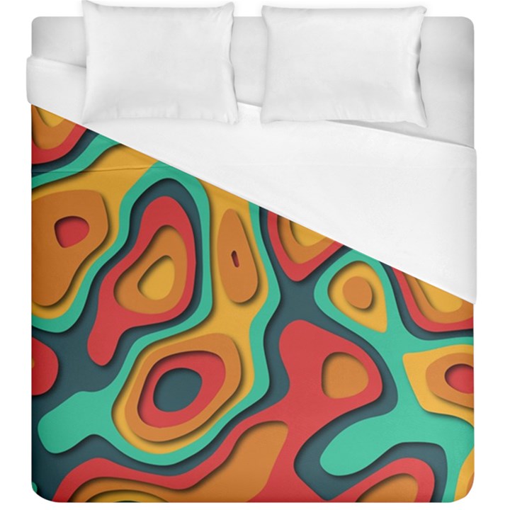 Paper Cut Abstract Pattern Duvet Cover (King Size)