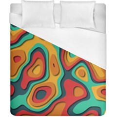 Paper Cut Abstract Pattern Duvet Cover (california King Size)