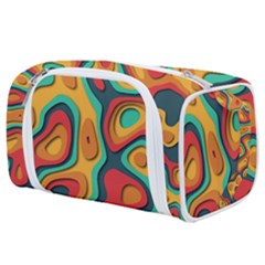 Paper Cut Abstract Pattern Toiletries Pouch