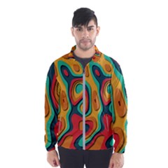 Paper Cut Abstract Pattern Men s Windbreaker