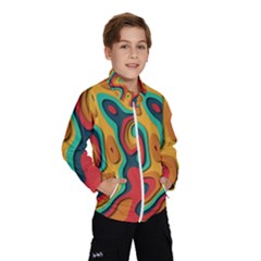 Paper Cut Abstract Pattern Kids  Windbreaker