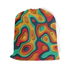 Paper Cut Abstract Pattern Drawstring Pouch (2xl)