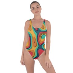 Paper Cut Abstract Pattern Bring Sexy Back Swimsuit