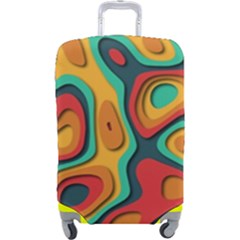 Paper Cut Abstract Pattern Luggage Cover (large)