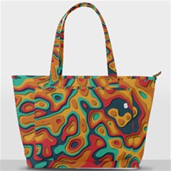 Paper Cut Abstract Pattern Back Pocket Shoulder Bag 