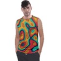 Paper Cut Abstract Pattern Men s Regular Tank Top View1