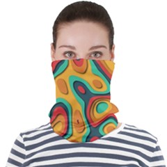 Paper Cut Abstract Pattern Face Seamless Bandana (adult)