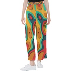 Paper Cut Abstract Pattern Women s Pants 