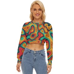 Paper Cut Abstract Pattern Lightweight Long Sleeve Sweatshirt