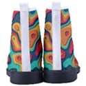 Paper Cut Abstract Pattern Women s High-Top Canvas Sneakers View4