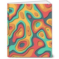 Paper Cut Abstract Pattern 8  X 10  Softcover Notebook by Maspions