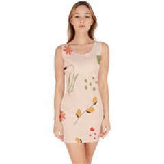 Spring Art Floral Pattern Design Bodycon Dress