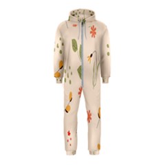 Spring Art Floral Pattern Design Hooded Jumpsuit (kids)