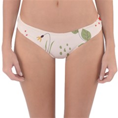 Spring Art Floral Pattern Design Reversible Hipster Bikini Bottoms by Maspions