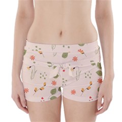 Spring Art Floral Pattern Design Boyleg Bikini Wrap Bottoms