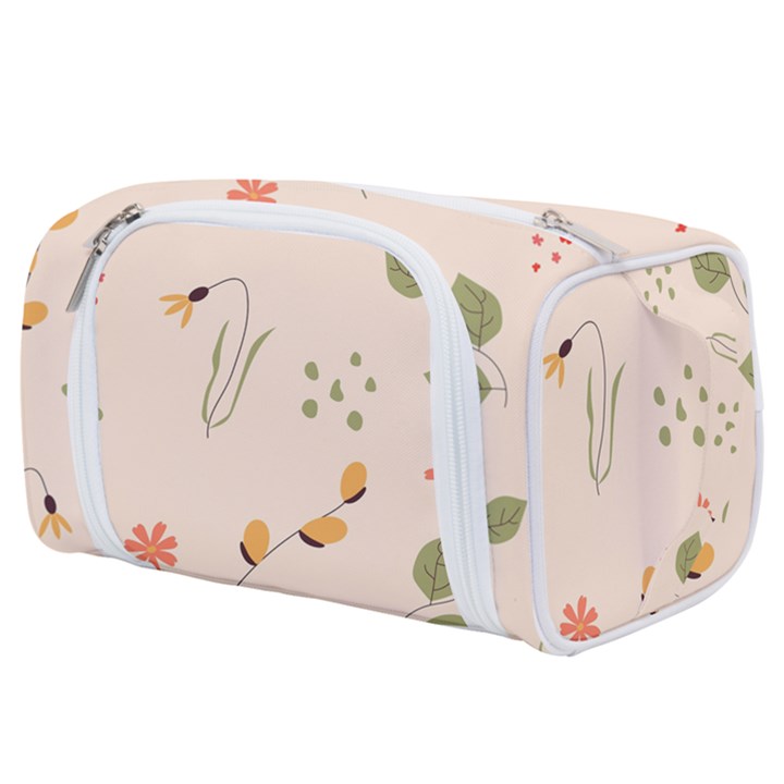 Spring Art Floral Pattern Design Toiletries Pouch