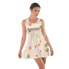 Spring Art Floral Pattern Design Cotton Racerback Dress